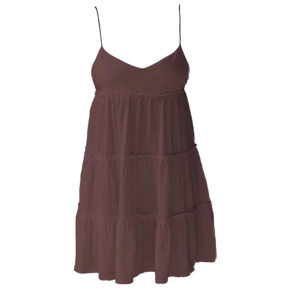 MAI Spaghetti Strap Tiered Dress